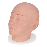 Mannequin d'injection intégrale du visage, caractéristiques féminines, en silicone durable, modèle de pratique pour la formation en cosmétologie et en sciences médicales