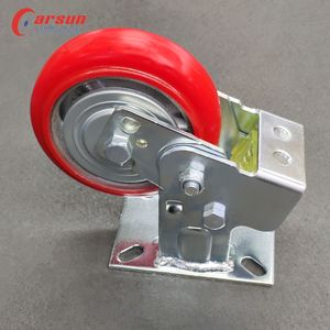 Ruedas de nivelación de carga de 500Kg de alta resistencia, rodamiento de bolas, ruedas de amortiguación de resorte ajustable, máquina giratoria de hierro y acero de caucho - Product Image 6