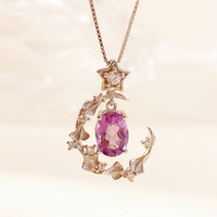Pendentif en améthyste naturelle avec chaîne en argent sterling 925 pour elle, collier fin en cristal violet en forme de cœur, bijoux pour anniversaire