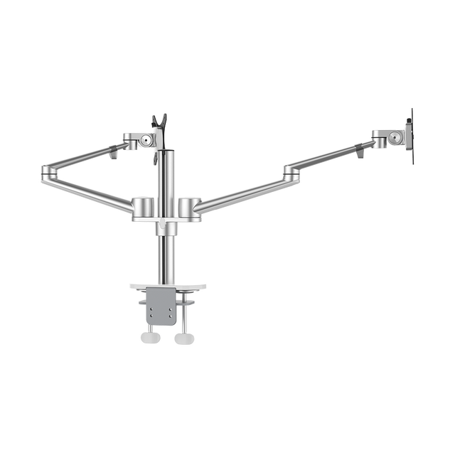 2 Monitor Mount Desk Stand Holder Gas Spring Double Metal Bracket Black White Sliver Monitor Arms