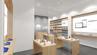 Présentoir d'accessoires de téléphonie mobile ROYAL avec éclairage LED et comptoir en verre pour centres commerciaux de luxe