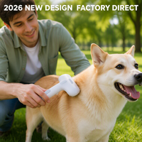 Brosse démêlante rechargeable et pliable en ABS pour animaux de compagnie, facile à utiliser, portable, pour chiens et chats, avec fonction de retrait des poils à une touche