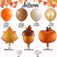 Kit d'arche de guirlande de Thanksgiving d'automne, 145 ballons pour anniversaire d'automne, Hello Fall, décorations de fête de baby shower sur le thème des petites citrouilles