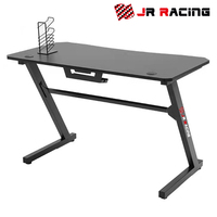 Bureau de jeu en métal réglable en hauteur, poste de travail PC, couvercle amovible, ergonomique, extensible, placage mélaminé pour les joueurs
