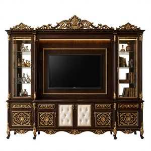 Premium <b>Teak</b> Wood Hand-Carved Baroque Living Room Furniture Luxury French Style Handcarved Wooden <b>TV</b> Cabinet <b>TV</b> <b>Stand</b> London - Product Image 4