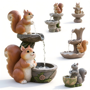 Porte-serviettes en résine en forme d'écureuil 12 pouces, support de mouchoirs sur pied personnalisé motif animal mignon, base style <span class=keywords><strong>porcelaine</strong></span> pour comptoir de cuisine - Product Image 5