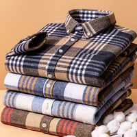 Chemise à carreaux décontractée pour homme avec logo personnalisé, 100% coton, manches longues, fabricant de chemises à carreaux, vente en gros B2B, vêtements