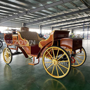 Carruaje de lujo clásico de alta gama con acabado en madera para turismo, carruaje eléctrico para turismo. - Product Image 3