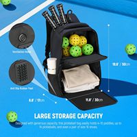 Sac à dos de tennis pickleball racquetball résistant à l'eau personnalisé pour hommes et femmes compartiment à chaussures poche latérale accessoires crochet de clôture