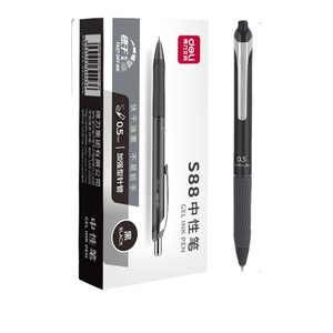 Deli S88 Gel Ink Pen 0.5mm Black Needle Tip Press Closure Student Exam Use - Product Image 5