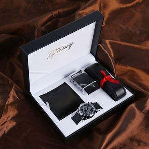High Quality Genuine Leather Automatic Buckle Belt + <b>Watch</b> + Wallet Gift <b>Set</b> - Product Image 6