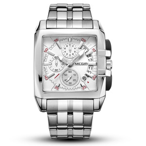 Montre pour homme en acier inoxydable, montre de sport carrée populaire, nouvelle montre-bracelet décontractée pour homme en plein air - Product Image 1