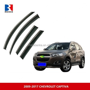 Déflecteurs de pluie adhésifs pour vitres latérales de voiture, visières anti-vent et protection contre les intempéries pour CHEVROLET CAPTIVA 2009-2017 - Product Image 2