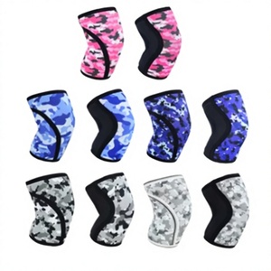 Rodillera de compresión de neopreno de 7 mm resistente y transpirable para levantamiento de pesas y powerlifting, personalizada para gimnasio - Product Image 1