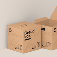 Boîtes à pâtisserie en papier kraft personnalisées, pliables, de qualité alimentaire, pour gâteaux, biscuits, pain, pâtisseries, beignets