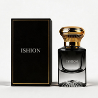 Flacon de parfum spécial 30ml 50ml 100ml, flacon de parfum rond élégant vide, flacon de parfum noir avec boîte d'emballage