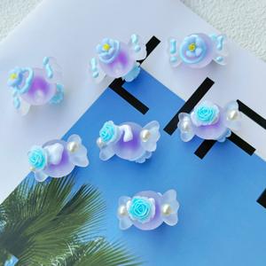 DIY Cute Cartoon Colors Gloss Frosted Candy Sugar Flower <b>Acrylic</b> <b>Bead</b> for Jewelry Making in Daily or School Wholesale - Product Image 4