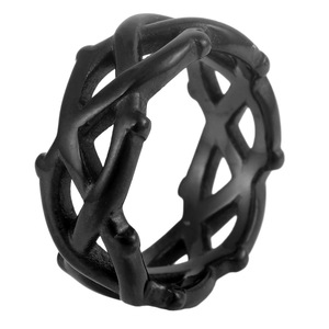 yunnique Thorny Vine Woven <b>Titanium</b> Steel <b>Ring</b> Gold Unisex Fashion Jewelry Gift - Product Image 5