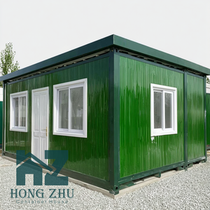 Dyhzce hiện đại thẩm mỹ hai tầng nhà thép prefab kế hoạch sàn rộng rãi với bố trí chức năng thiết kế container màu xanh lá cây - Product Image 1
