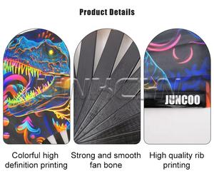 Venta CALIENTE Clack Rave Abanicos De Mano Ventilador Plegable De Mano Reactivo UV - Product Image 6