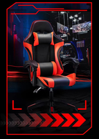 Taille personnalisée économie d'espace bureau ménage ordinateur chaise de jeu haut-parleurs Bluetooth et lumières RVB