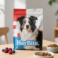 Sacs en Mylar à impression numérique, faible MOQ, haute tolérance, pour aliments pour animaux, friandises pour chiens, sacs en plastique imperméables, pochettes verticales pour aliments
