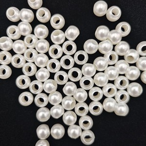 Grand trou traversant en vrac perles en plastique bricolage à la main tressé Bracelet faisant des perles connecteur résultats de bijoux sac fausse perle - Product Image 1