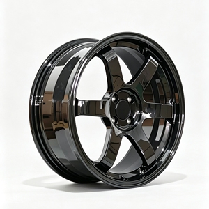 Jantes en alliage forgées monobloc personnalisées, couleur noire, 5 branches, pour Rays Te37 VW Golf Toyota <span class=keywords><strong>Aygo</strong></span> Skoda Octavia - Product Image 2