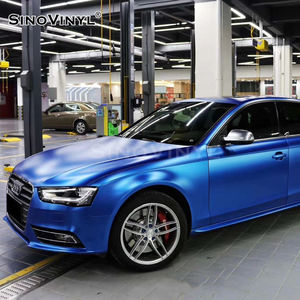 Film <span class=keywords><strong>vinyle</strong></span> pour carrosserie de voiture, bleu satiné métallisé électro, meilleur <span class=keywords><strong>vinyle</strong></span> pour envelopper une voiture - Product Image 2