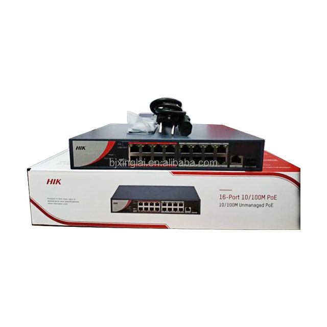 Hik 16 Port Fast Ethernet Unmanaged POE Switch DS-3E0318P-E/M(B)