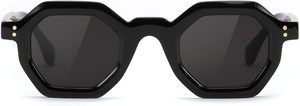Nouveautés - Lunettes de soleil classiques personnalisées en acétate, protection UV400, lunettes de soleil décontractées pour hommes, noires - Product Image 3