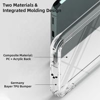 Pour S22 S22Ultra Coque de téléphone personnalisée en PC+TPU transparente mate givrée, résistante aux chocs et à l'eau
