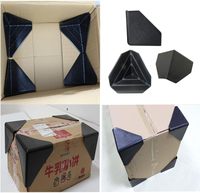 Protecteur d'angle en plastique noir 50/60/80/90/120 mm pour emballage carton, matériau anti-collision, protection de bords pour livraison express
