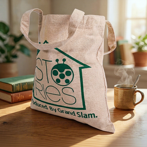 Sac fourre-tout en toile de coton sérigraphié, durable et élégant, avec motif de lettres personnalisé et logo, idéal pour les achats et les cadeaux – Vietnam - Product Image 1