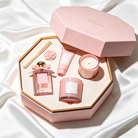 Boîte personnalisée avec couvercle et base, boîte à parfum, aromathérapie, soins de la peau, boîte cadeau, boîte en papier octogonale avec doublure pour la Saint-Valentin