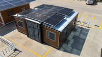 Maison conteneur préfabriquée démontable de 20 pieds avec cuisine, salle de bain et extérieur aspect bois – Villa préfabriquée