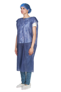 <span class=keywords><strong>Bata</strong></span> de pacientes Desechable de manga corta sin mangas, tela de PP SMS con espalda abierta, Polipropileno Desechable - Product Image 3