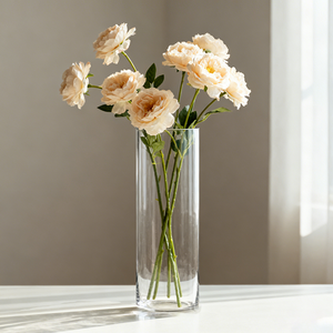 Wholesale Cheap Clear Elegant Cylinder Glass <strong>Vase</strong> for Decoration Events Home Use - Product Image 5
