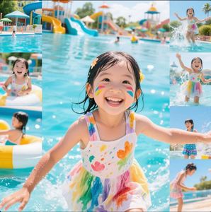 Waterproof Liquid Natural Plant Face & Body Paint Long Lasting <b>Makeup</b> Pigment for Children Party Halloween Cosplay Color Palette - Product Image 5