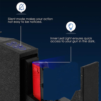 Pistolet biométrique sûr pour les travaux lourds avec clé de clavier d'empreintes digitales accès rapide par bureau table de chevet armoire murale Mode silencieux