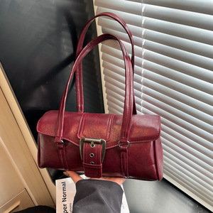 Bolso de Hombro de Alta Gama, Único, Tipo Bandolera, para Motocicleta, con Asa Superior, Estilo Retro, para Oficina, Tipo Francés, para Mujer - Product Image 6