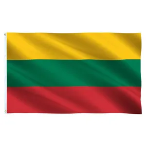汇艺旗帜大3x5/2x3 Ft 100D聚酯立陶宛国旗装饰用