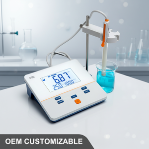 PH100B 台式实验室 <span class=keywords><strong>pH</strong></span> 计 高精度 ±0.01 <span class=keywords><strong>pH</strong></span> 0.00-14.00 mV 50 个数据集 NIST 缓冲水测试仪 化学水分析仪 - Product Image 1