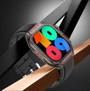 Montre connectée tendance en promotion, écran TFT carré, IP67, grand écran, charge sans fil, bouton rotatif, batterie 300 mAh, deux bracelets - Product Image 3