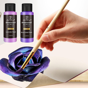 2 Oz/60ml 18 <span class=keywords><strong>colores</strong></span> camaleón acrílicos metálicos no tóxicos juego de pintura acrílica iridiscente que cambia de Color <span class=keywords><strong>para</strong></span> Rocas lienzo <span class=keywords><strong>madera</strong></span> - Product Image 4