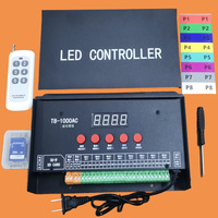 Contrôleur de bande LED RGB T8-1000AC à distance, programmable, sortie 8 canaux, synchronisation 8192 pixels, carte SD, contrôleur de pixels LED étanche