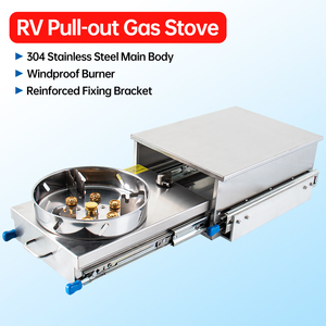 Cuisinière à gaz coulissante <span class=keywords><strong>en</strong></span> acier inoxydable pour <span class=keywords><strong>camping</strong></span>-<span class=keywords><strong>car</strong></span>, caravane, cuisine, tiroir de cuisson LPG - Product Image 3