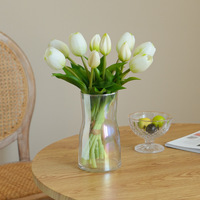 Fleurs de tulipes artificielles réalistes de haute qualité en gros, faites à la main, imperméables, pour arrangements de mariage et de la Saint-Valentin