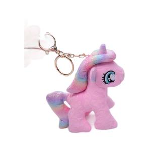 Portachiavi Peluche Unicorno <span class=keywords><strong>Fantasia</strong></span> Cambia Colore, Ciondolo per Zaino, Piccolo Orsetto Ricamato in Cotone PP, Antistress - Product Image 5