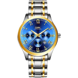 Relojes de cuarzo reloj de compras en línea barato para hombres banda de acero inoxidable movimiento de cuarzo aleación OEM moda p-playboy quartzwatch